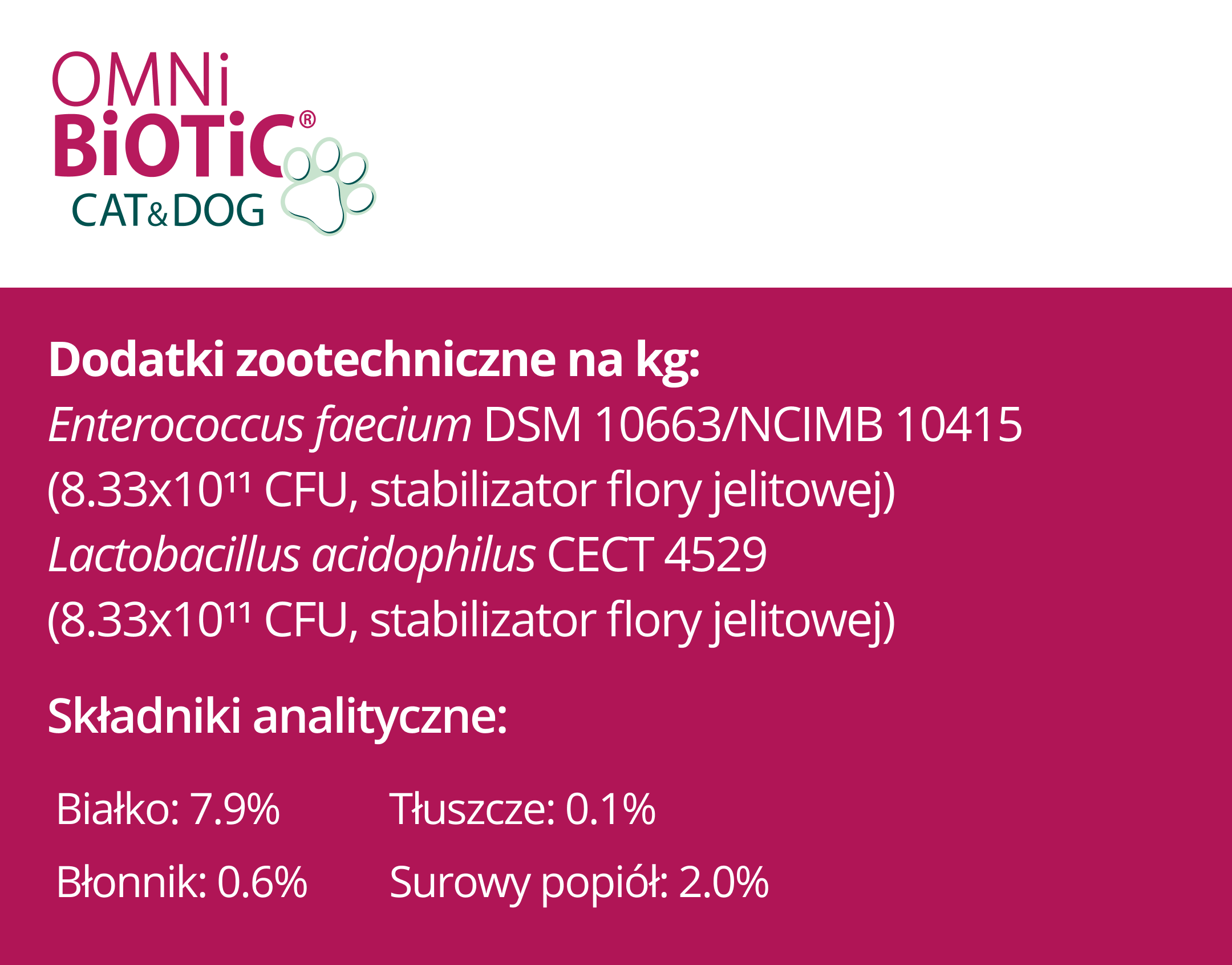 Wartości OMNi-BiOTiC Panda